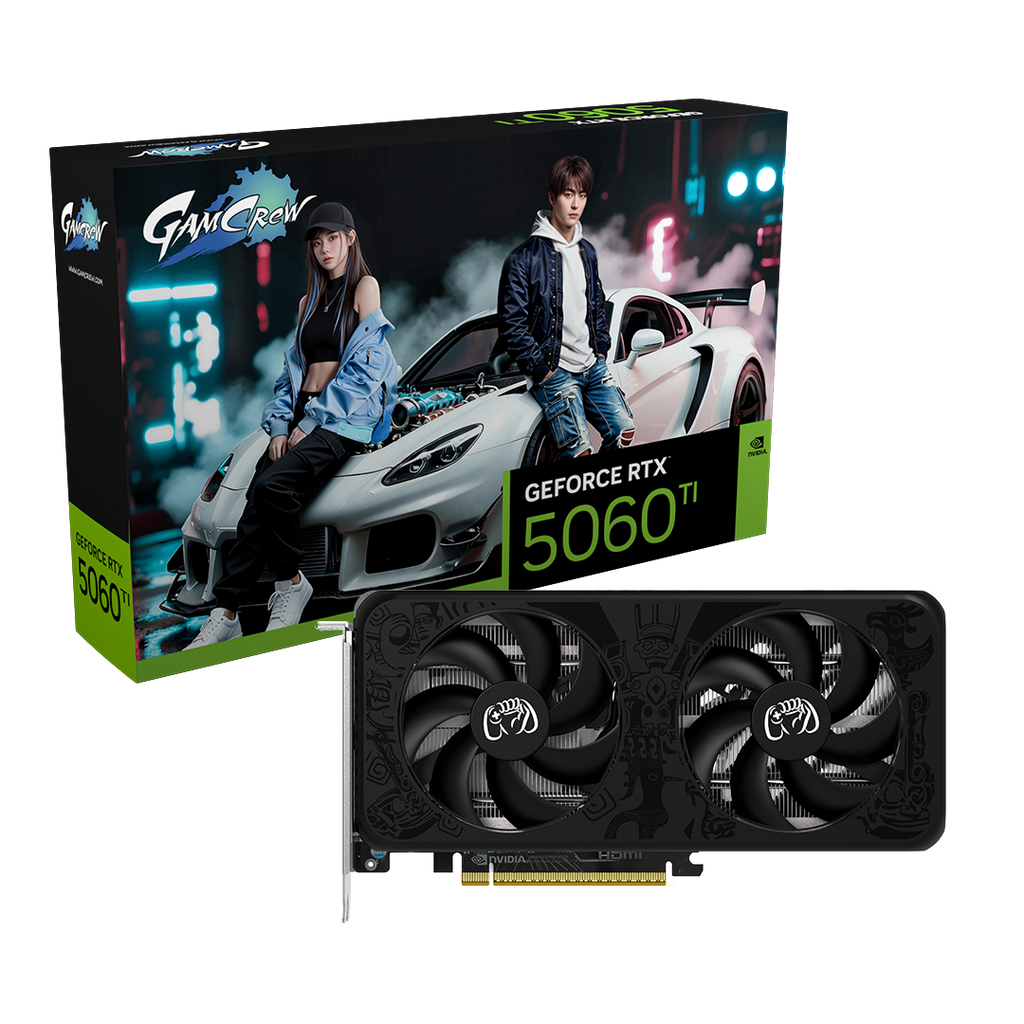 GamCrew GeForce RTX 5060 Ti 2X GDDR7 8GB Black