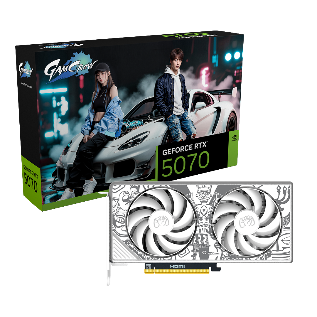 GamCrew GeForce RTX 5070 2X GDDR7 12GB White