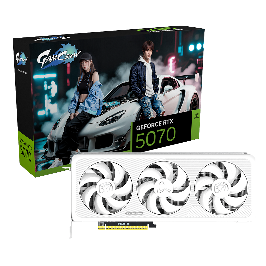 GamCrew GeForce RTX 5070 3X GDDR7 12GB White